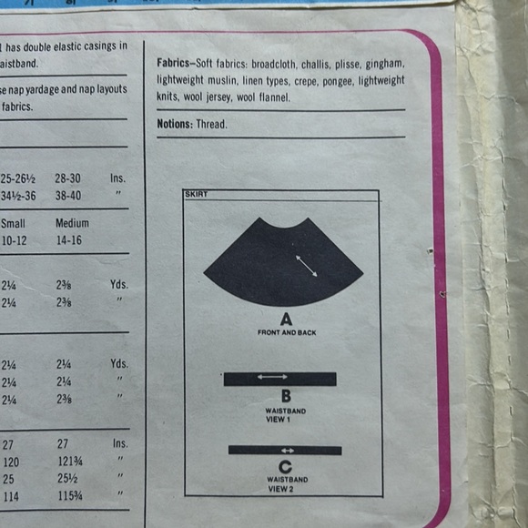 Vintage - 1977 - Ladies Skirt - Sewing Pattern - Size Medium/12-14 - $10 - Picture 7 of 8